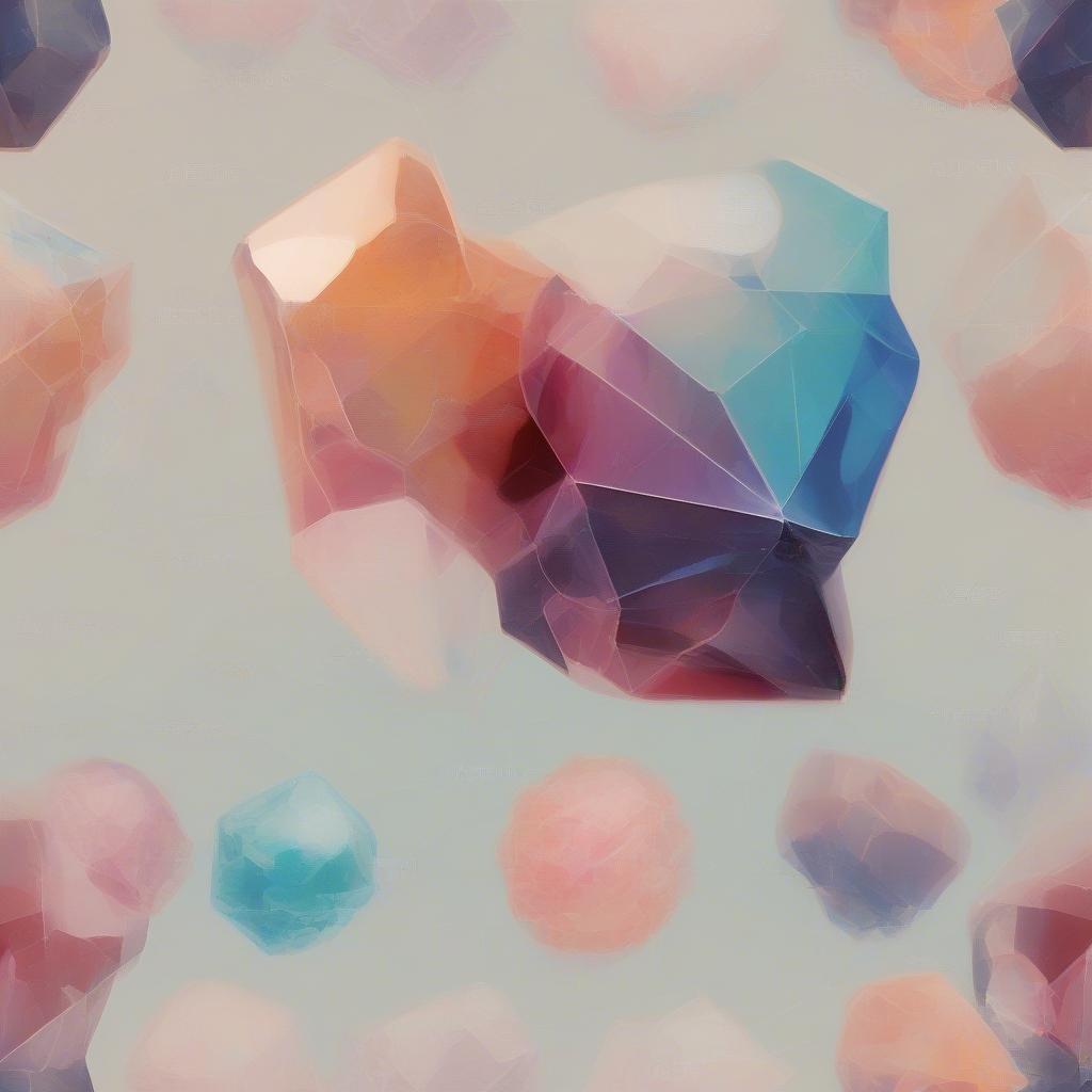 This wallpaper features a stunning collection of gemstones in a minimalist design, perfect for adding a touch of elegance to your desktop or mobile device.