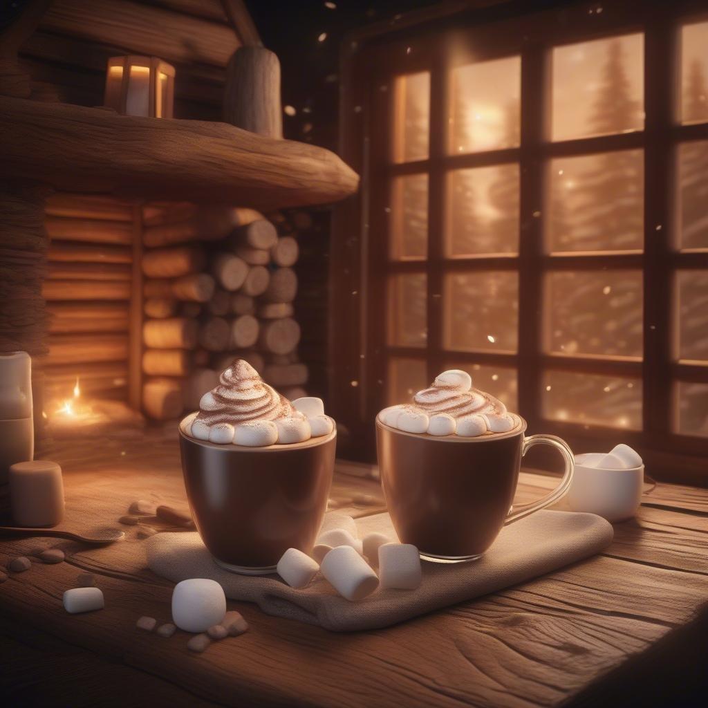 Warm up with a cup of hot cocoa on a chilly winter day.