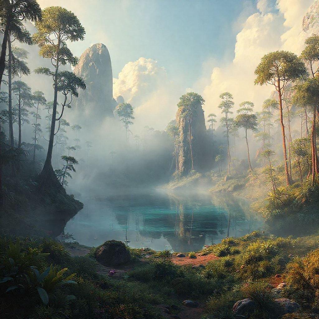 Explore the eerie and futuristic world of sci-fi landscapes, where technology meets nature in a blend of wonder and unease.