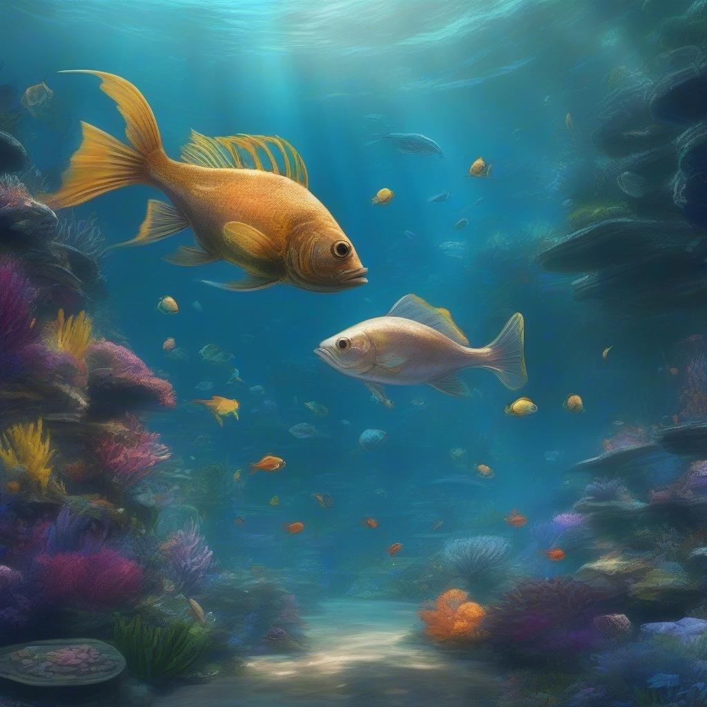 This image is a beautiful underwater scene that would be perfect for a gaming wallpaper. The vibrant colors and detailed fish make it a great choice for anyone looking to add some excitement to their desktop or mobile device.