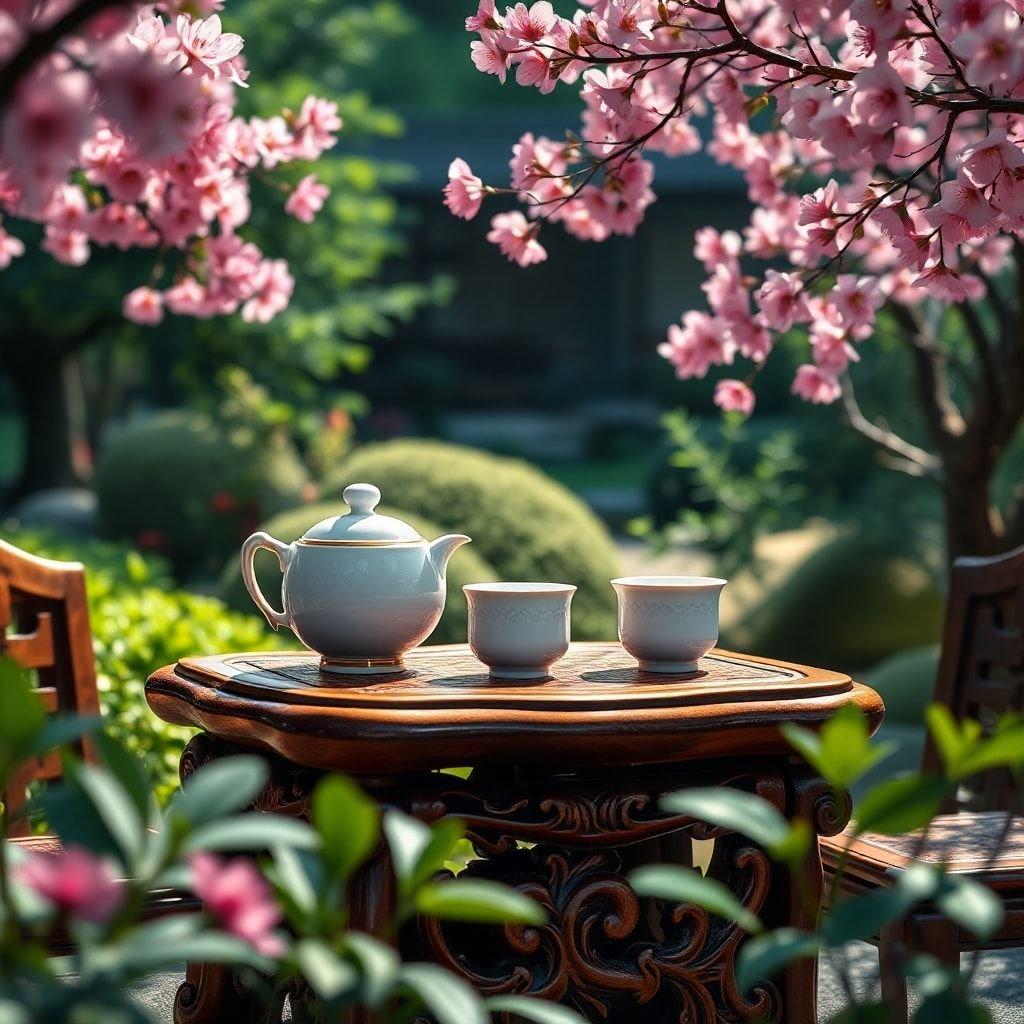 Savoring a cup of tea amidst the beauty of nature.