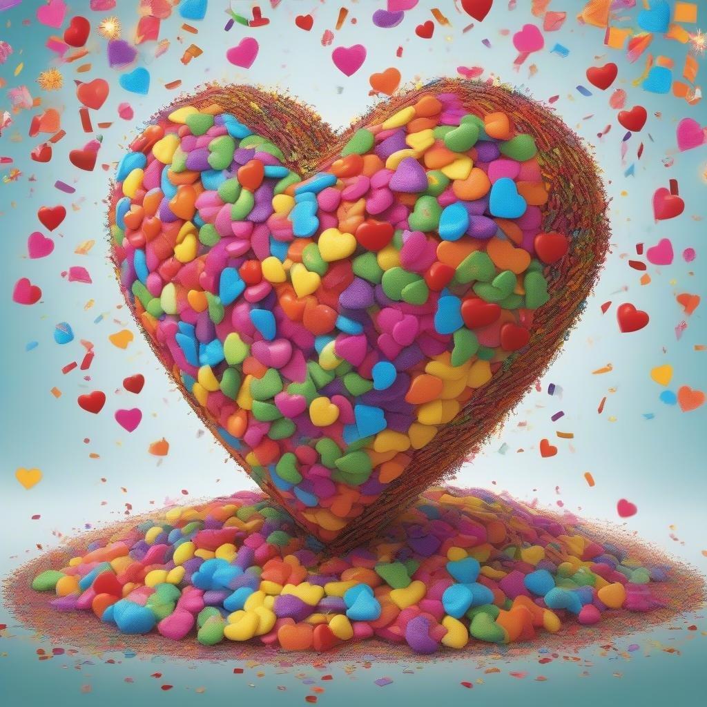 Add a sweet touch to your desktop or mobile with this colorful candy hearts wallpaper, perfect for Valentine's Day.