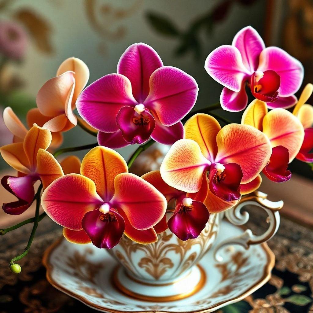 Add some nature to your screens with this beautiful orchid arrangement.