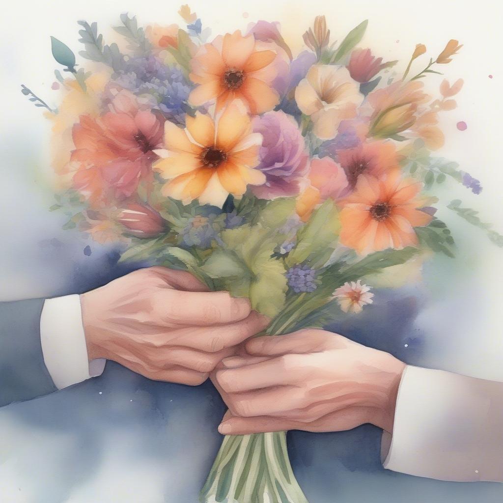 This beautiful bouquet of flowers symbolizes the love and appreciation a father deserves on Father's Day.