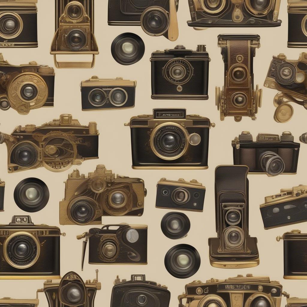 Add a touch of nostalgia to your desktop or mobile device with this vintage camera wallpaper. The image features a collection of old cameras, evoking a sense of retro charm and sophistication.