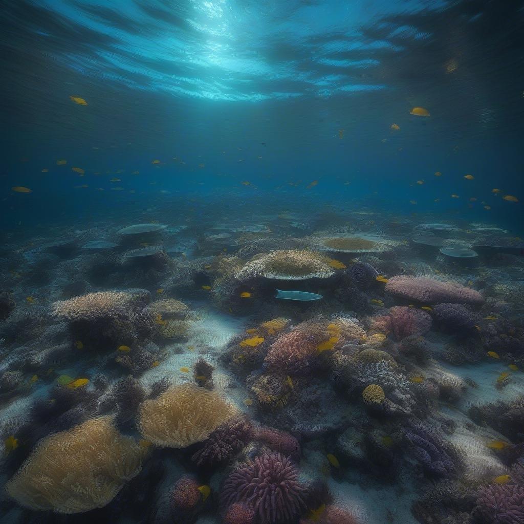 Dive into the beauty of the ocean with this stunning underwater wallpaper. The vibrant coral reef and diverse marine life create a breathtaking scene that's perfect for desktop and mobile use.