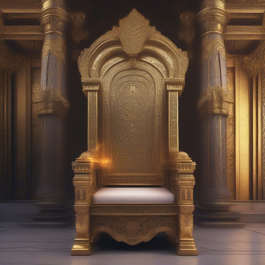 Imprégnez-vous de l'opulence de ce trône luxueux, situé dans une chambre royale qui exhale la grandeur. Un fond d'écran parfait pour ceux qui apprécient les belles choses de la vie.