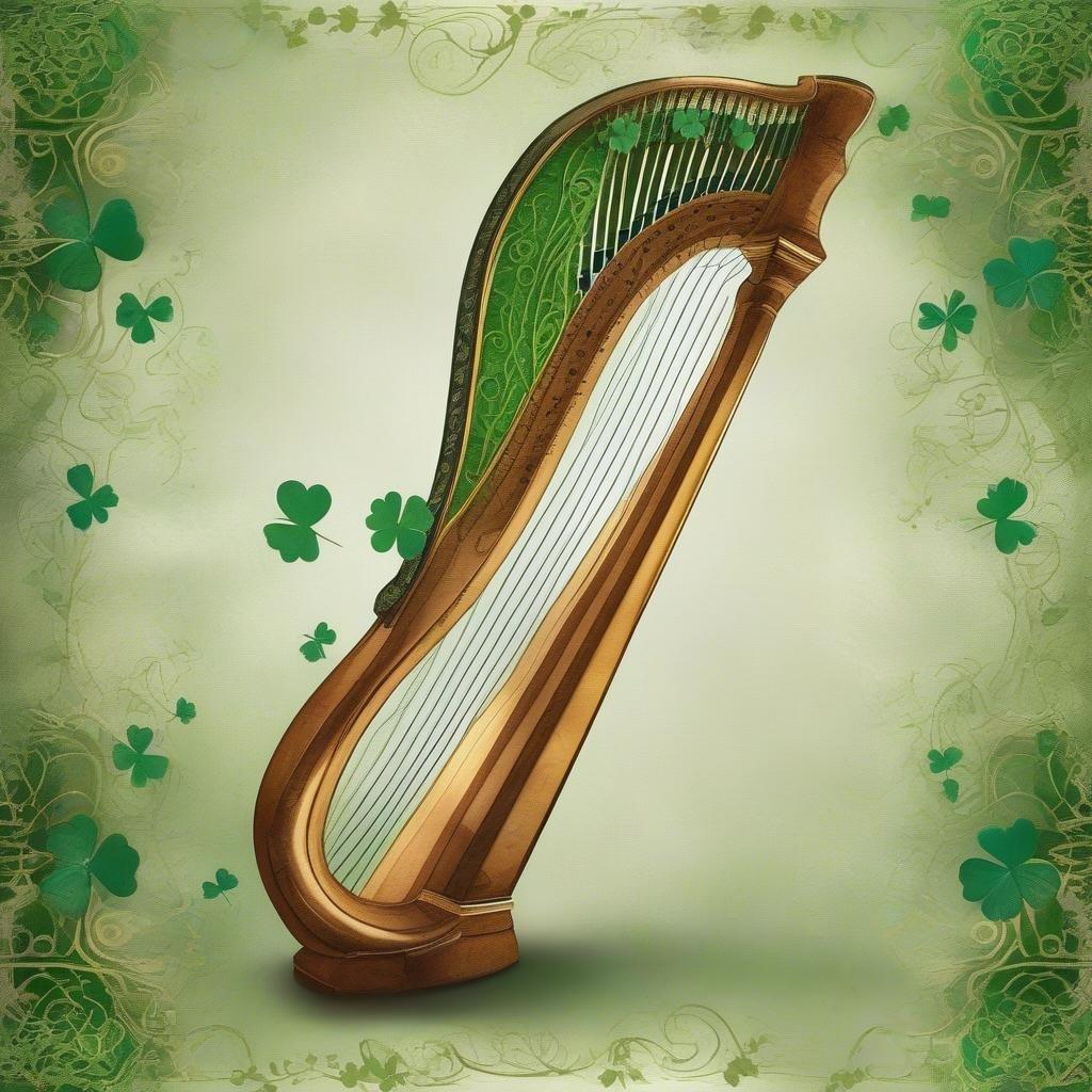 A beautiful representation of a Celtic harp, ready to bring music to life on your desktop. Perfect for St. Patrick's Day celebrations.