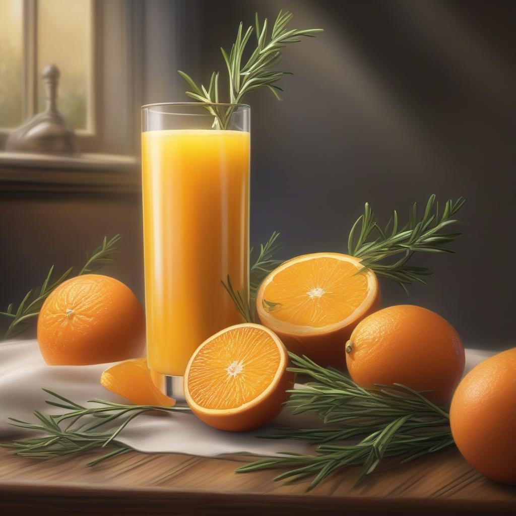 A refreshing glass of freshly squeezed orange juice, perfect for a healthy start to the day.