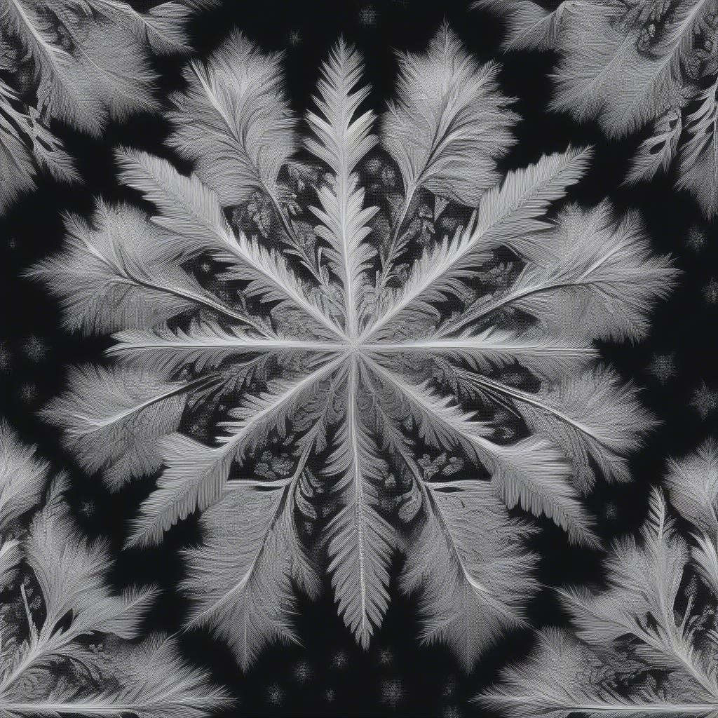 This stunning black and white snowflake wallpaper is perfect for adding a touch of winter wonderland to your desktop or mobile device. The intricate details and delicate patterns of the snowflake make it a beautiful and unique addition to any digital space.