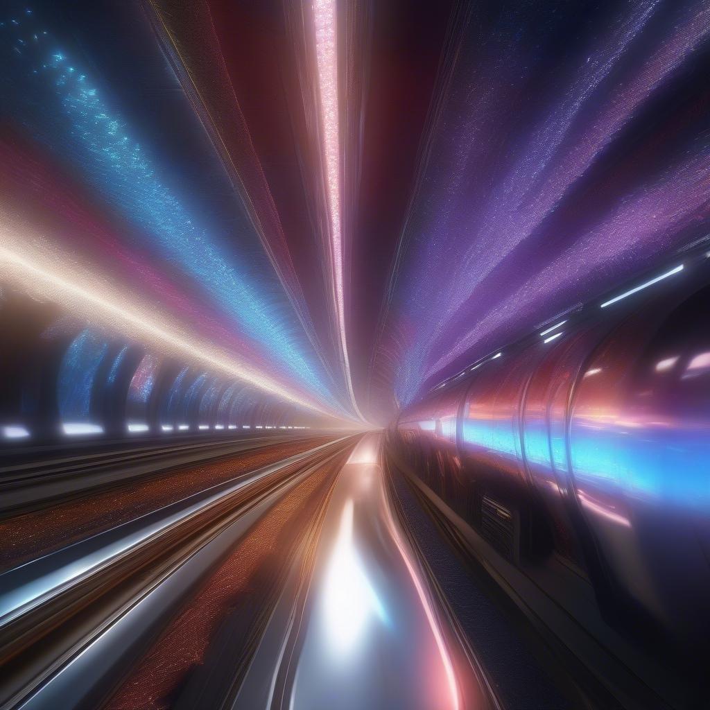 Embrace the speed with this vibrant wallpaper of a blurred subway train, capturing the essence of urban transportation. It's a dynamic image that adds a sense of movement to your desktop or mobile device.