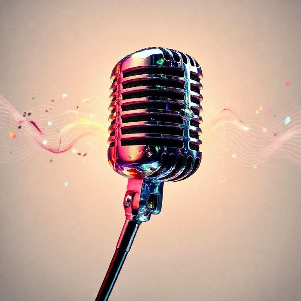 This stunning microphone wallpaper is perfect for music lovers and those who appreciate the beauty of sound. The vibrant colors and sleek design make it a great addition to any desktop or mobile device.