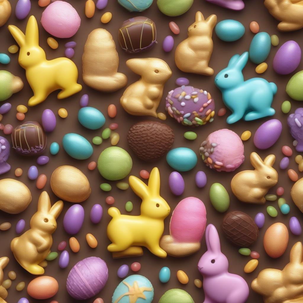 Add a touch of spring to your desktop or mobile with this colorful Easter wallpaper, featuring a delightful array of bunnies and eggs.