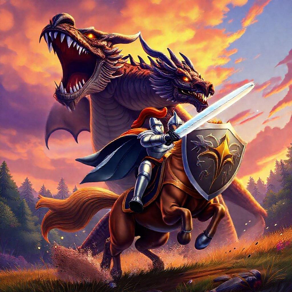 Embark on a thrilling quest with this epic knight wallpaper, perfect for kids and cartoon fans.