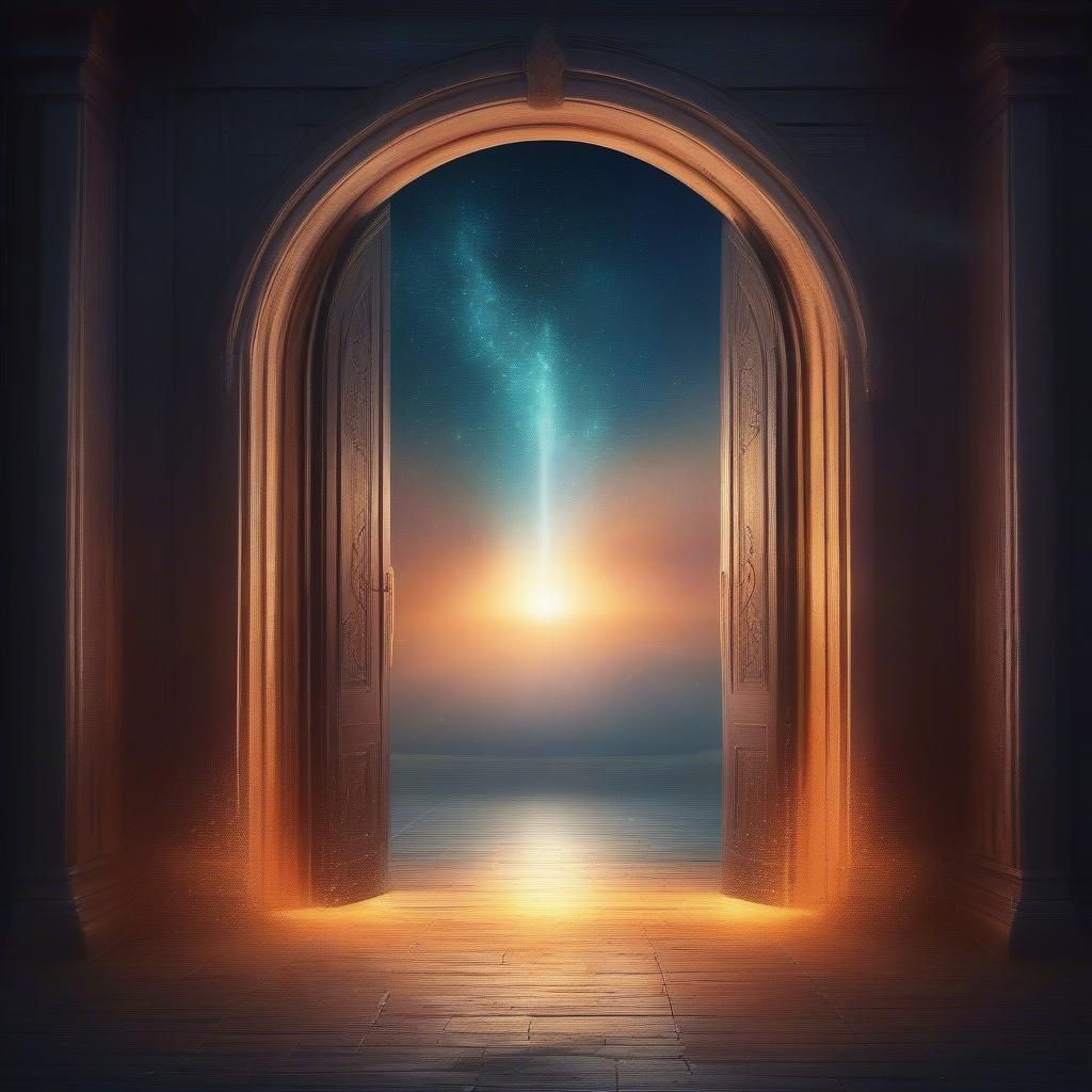 A futuristic portal into the unknown, a door to a new universe, or perhaps an invitation to tomorrow.