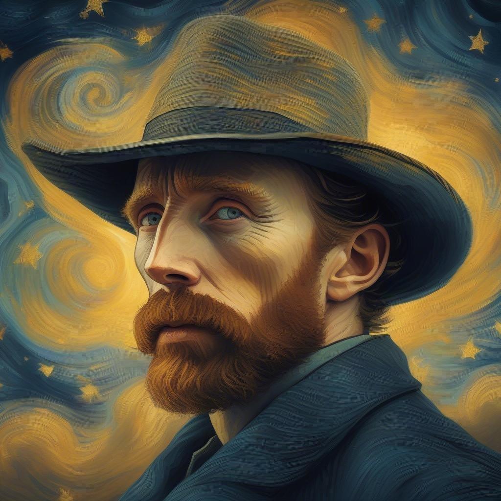 Get inspired by the life and work of the famous Dutch painter Vincent Van Gogh. This wallpaper features one of his most iconic paintings, 'Starry Night,' and is perfect for anyone who loves art, history, or just wants to add a touch of elegance to their digital space.