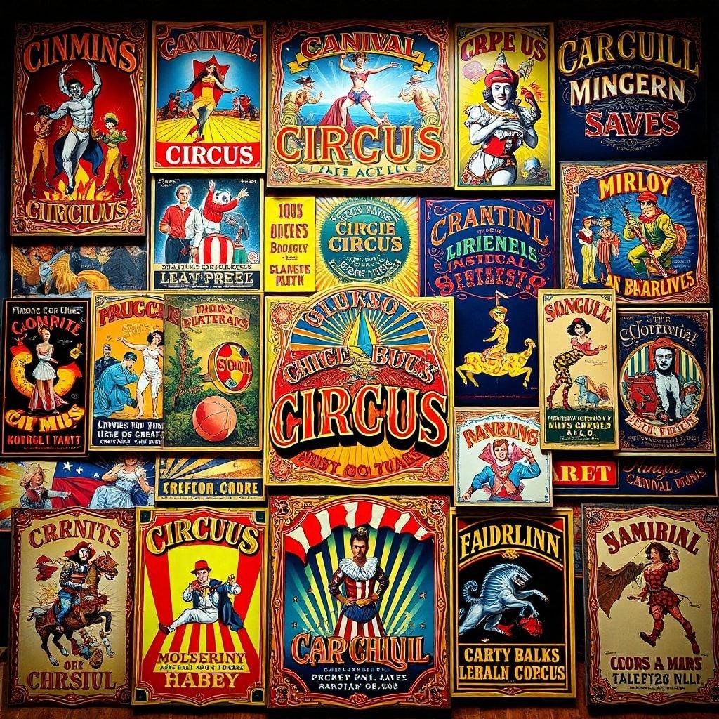 Add a touch of nostalgia and excitement to your desktop or mobile with this vintage carnival poster wallpaper.