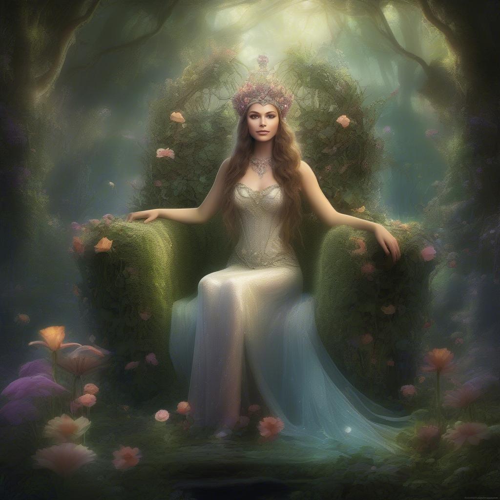 This fantasy mermaid wallpaper captures the essence of a mystical underwater world, with the woman in the white dress sitting gracefully on a rock, surrounded by the vastness of the ocean and the beauty of the full moon.