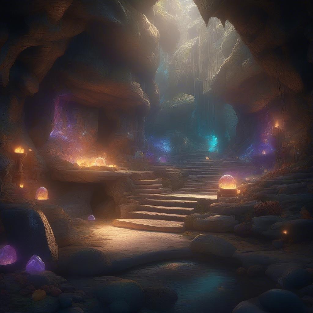 A captivating scene from a fantasy world, inviting you into the magical realm that lies within.