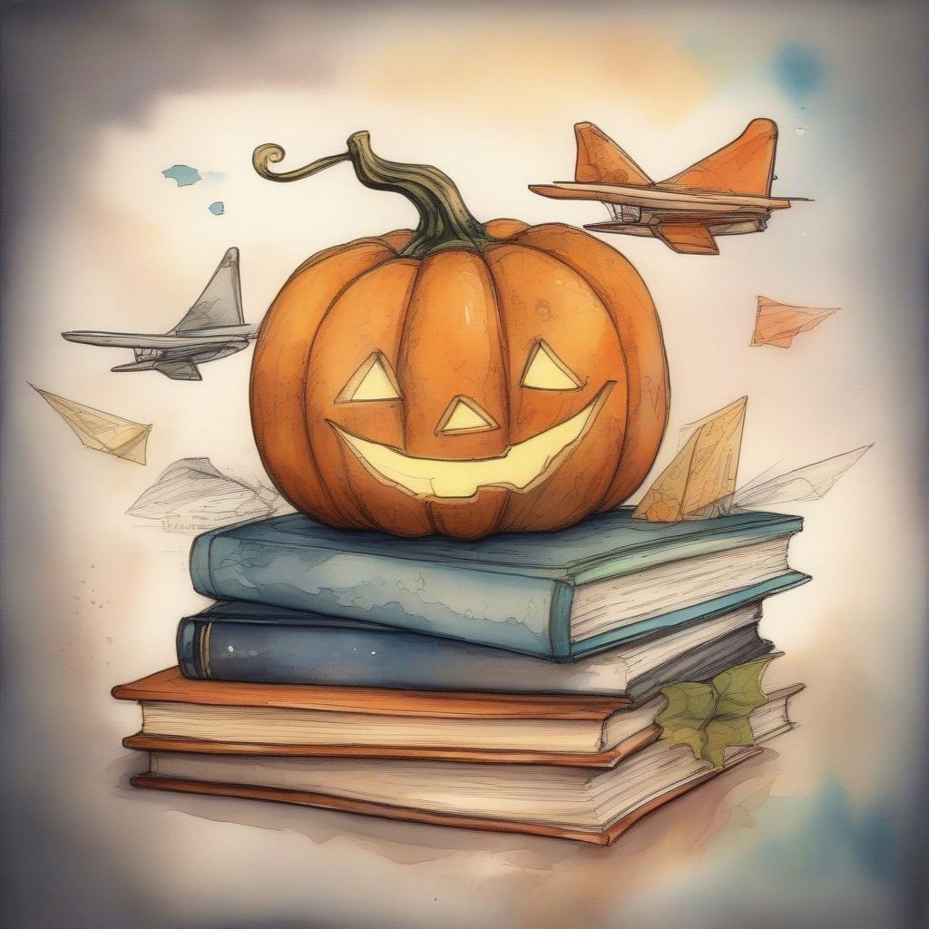 Bring the spirit of Halloween to your digital life with this festive wallpaper. Featuring a smiling jack-o-lantern among an array of books, it's a perfect way to set the seasonal mood on your desktop or mobile device.