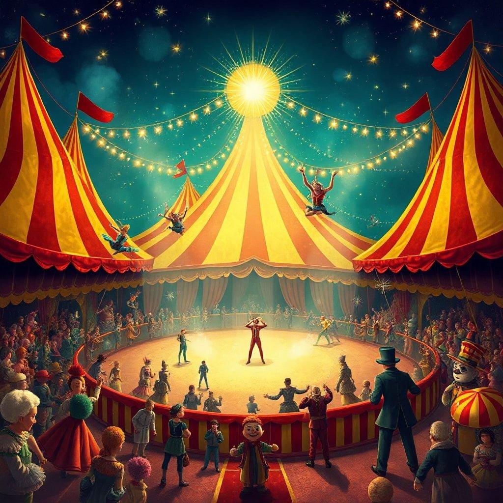 Step right up and experience the magic of the circus with this vibrant wallpaper. The bright colors and lively atmosphere will transport you to a world of wonder and excitement.