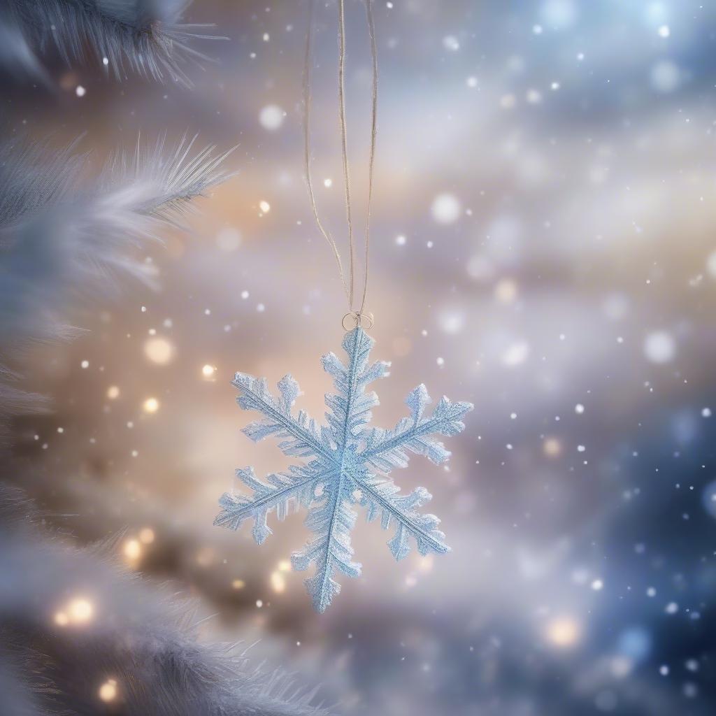 This festive winter wallpaper features a delicate snowflake design, perfect for adding a touch of seasonal cheer to your desktop or mobile device.