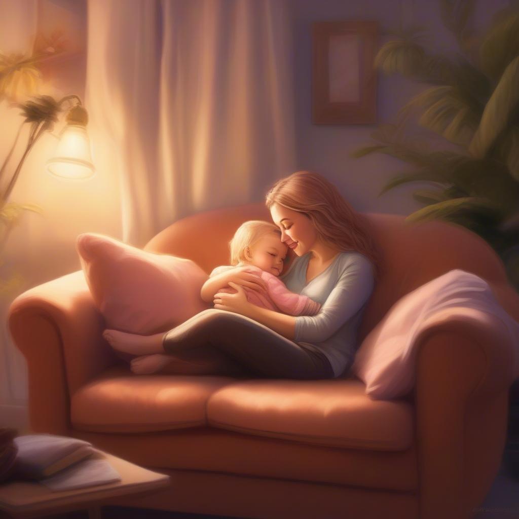 Celebrate the love and connection of motherhood with this serene and heartwarming image. Perfect for Mother's Day or any day you want to show your appreciation for the special mothers in your life.