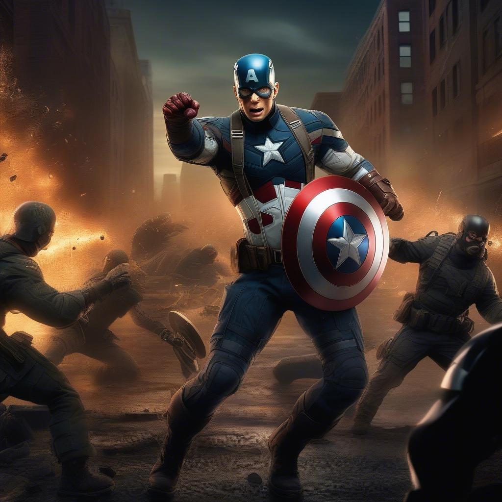 Preparati a proteggere l'universo con Captain America. Questo sfondo ad alta risoluzione porta l'avventura direttamente sul tuo desktop e sugli schermi mobili.