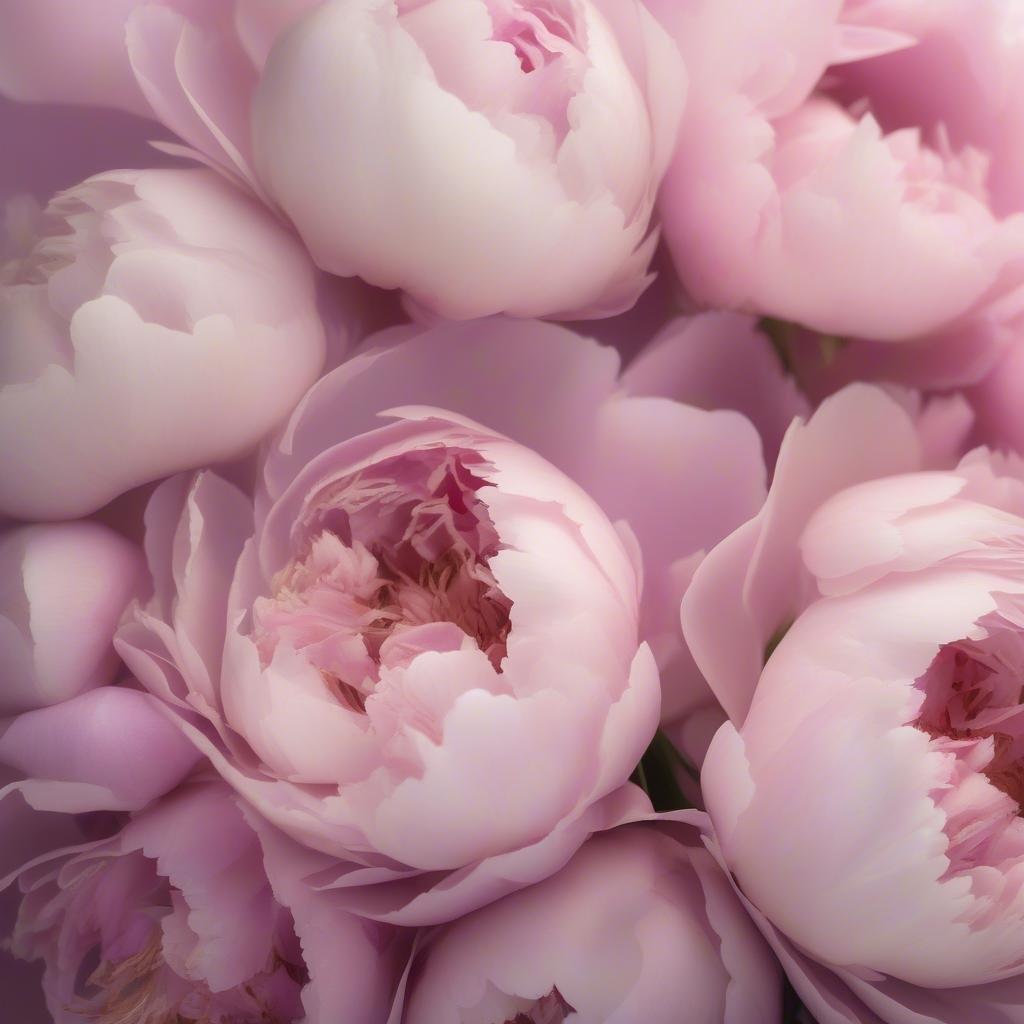 Add a touch of elegance to your desktop or mobile with this stunning pink peonies wallpaper.