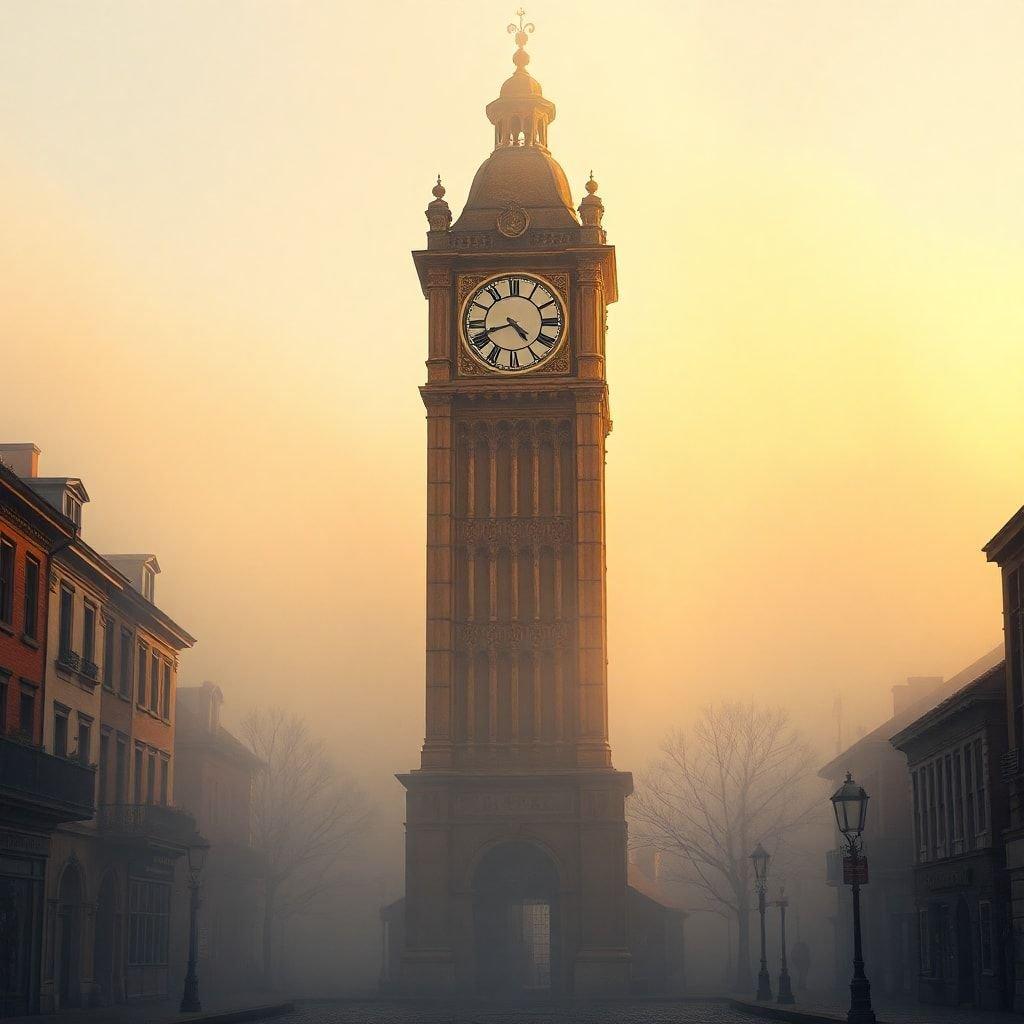 Add a touch of nostalgia to your device with this vintage clock tower wallpaper.