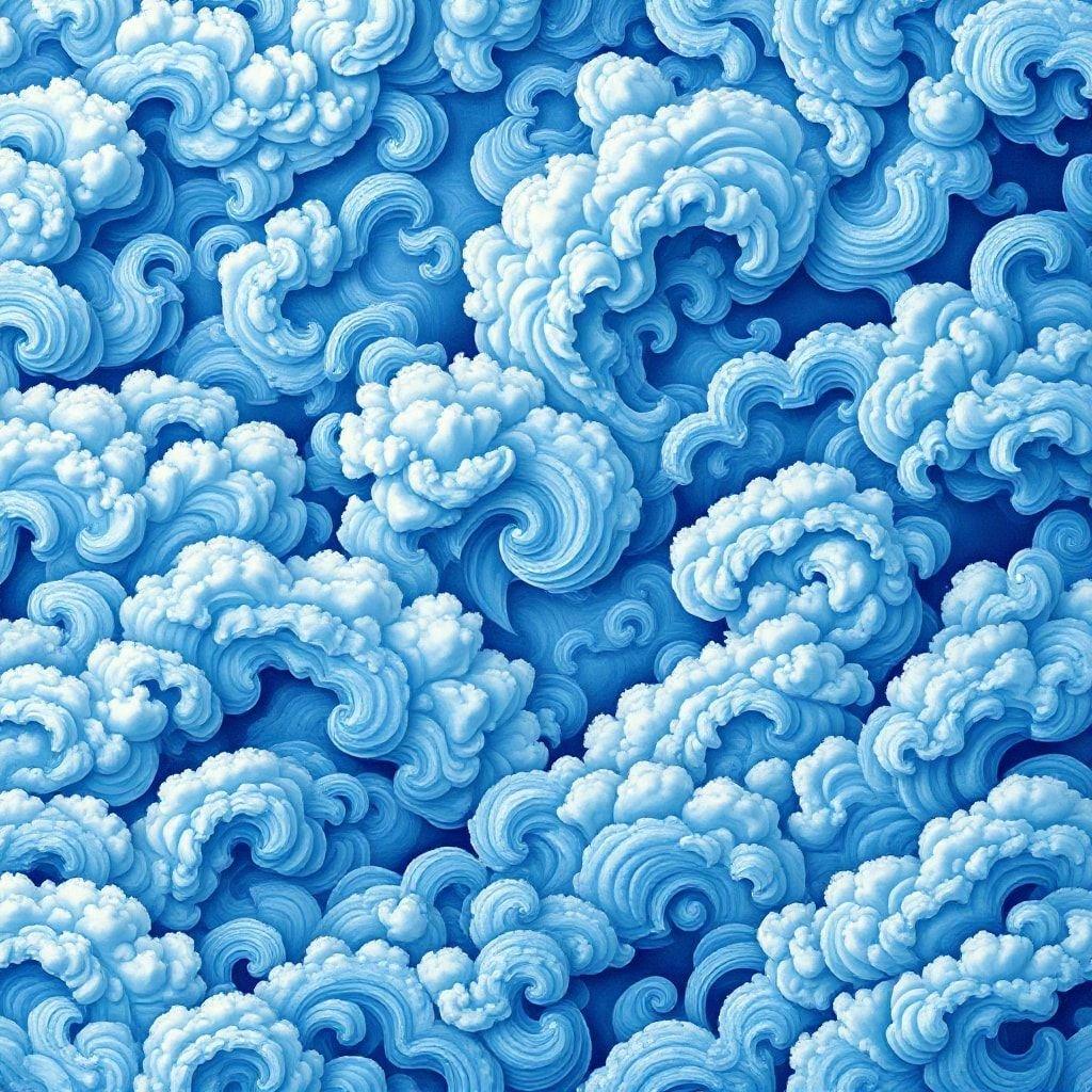 Add a touch of whimsy to your digital space with this delightful cloud-patterned wallpaper, perfect for desktop and mobile devices.