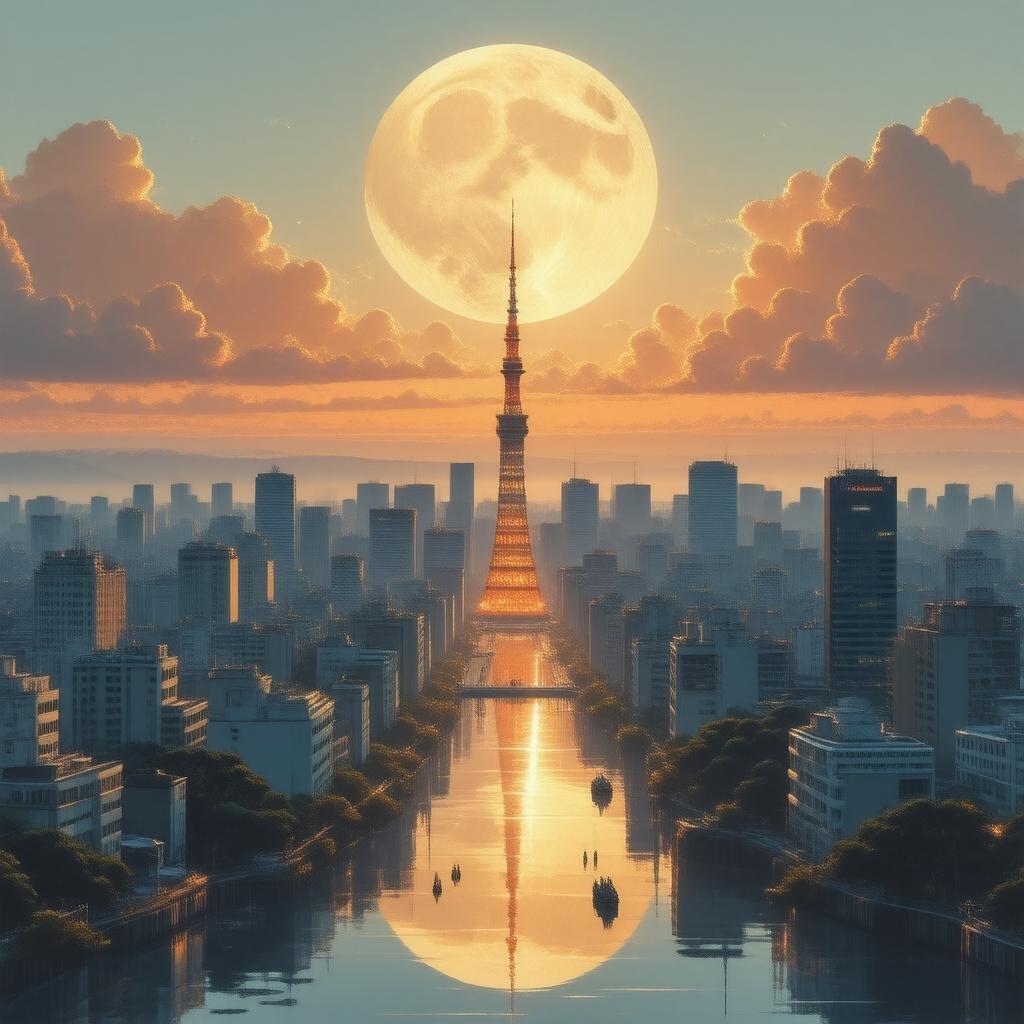 Découvrez la beauté à couper le souffle de la skyline de Tokyo au crépuscule, où l'architecture moderne rencontre la merveille naturelle.