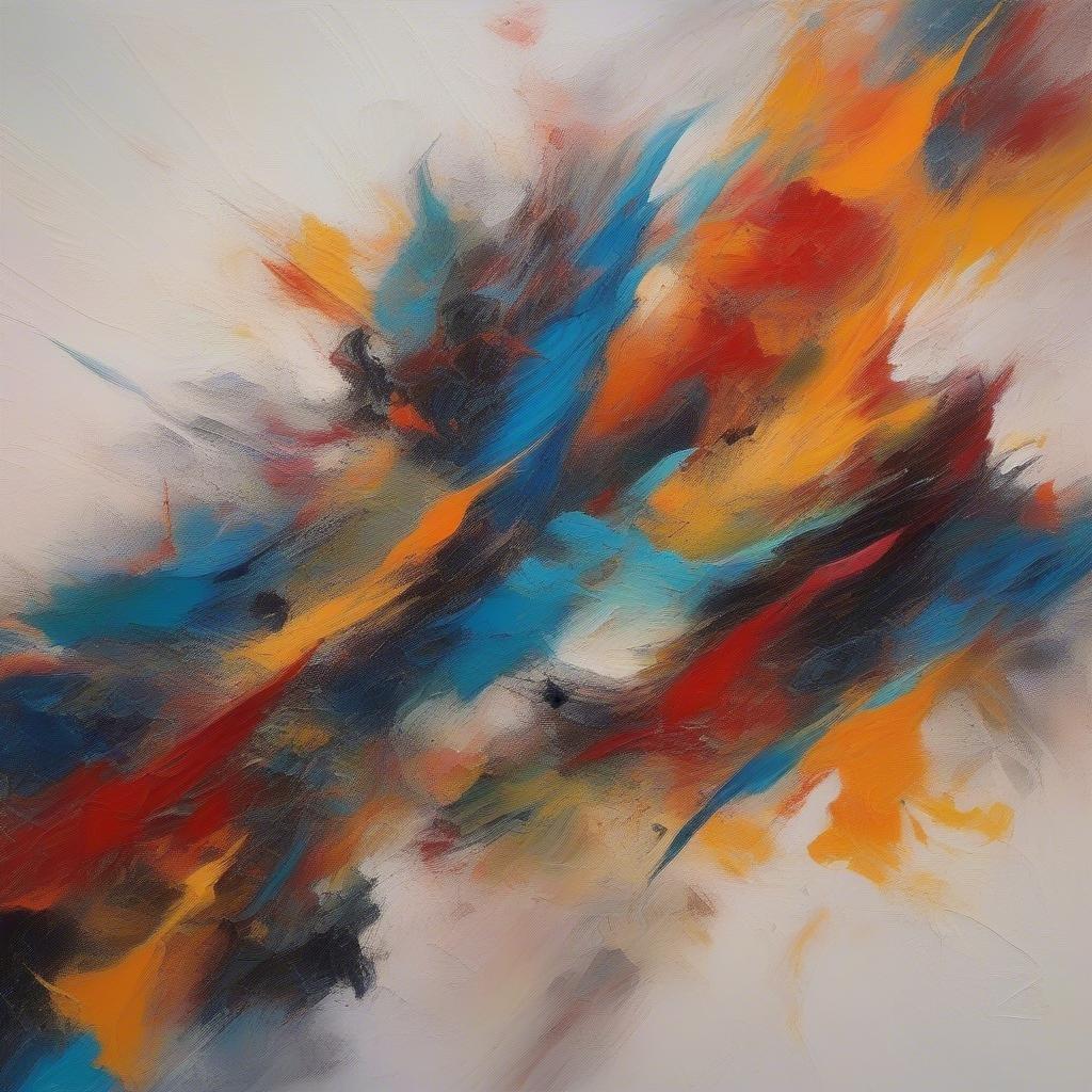 Unwind with the colorful chaos of this abstract painting that celebrates the spirit of freedom. The bold, expressive strokes capture a sense of movement and energy that mirrors the vibrancy of the Fourth of July.