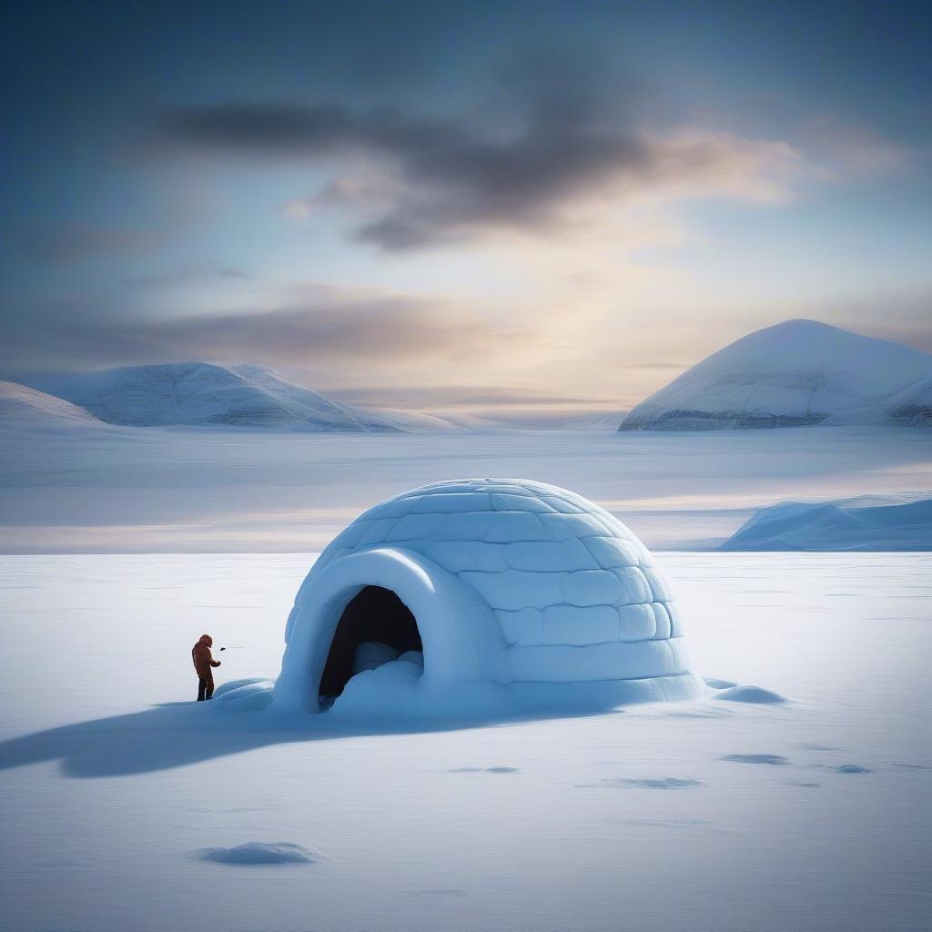 Chill out in this snowy igloo and enjoy the festive winter vibe.