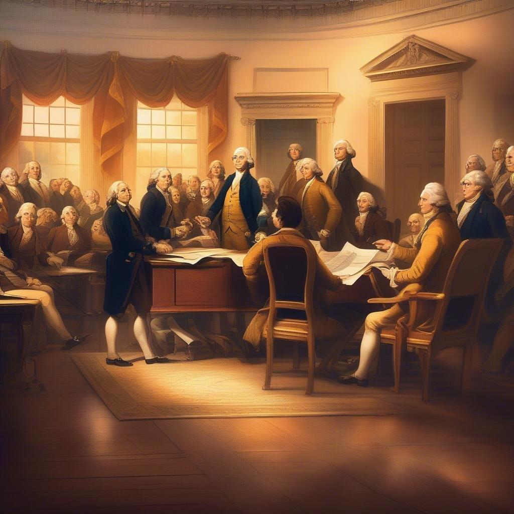 Join the lively discussion among the leading minds of America's founding. Witness the drafting of a new nation's charter on the brink of Independence Day.