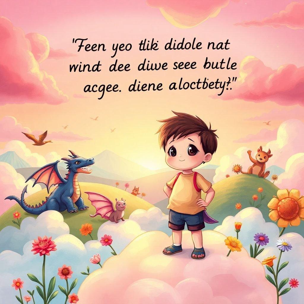 एनिमेटेड फिल्म 'स्पिरिटेड अवे' से एक दिल को छू लेने वाला दृश्य, जिसमें एक लड़का एक ड्रैगन के सामने खड़ा है, जिसमें डर को पार करने के बारे में एक प्यारा और प्रेरणादायक उद्धरण है।