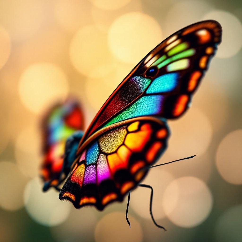 Add a touch of nature to your desktop or mobile with this beautiful butterfly wallpaper. The colorful pattern of the butterfly's wings will brighten up any room and make you feel like you're in a tropical paradise.