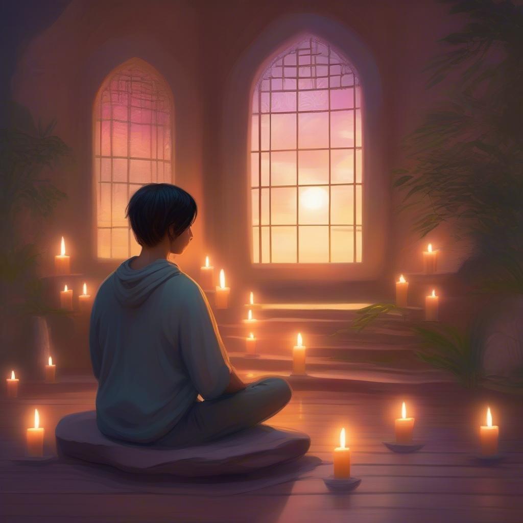 Find your inner peace with this serene meditation wallpaper, perfect for a calming and inspiring atmosphere.