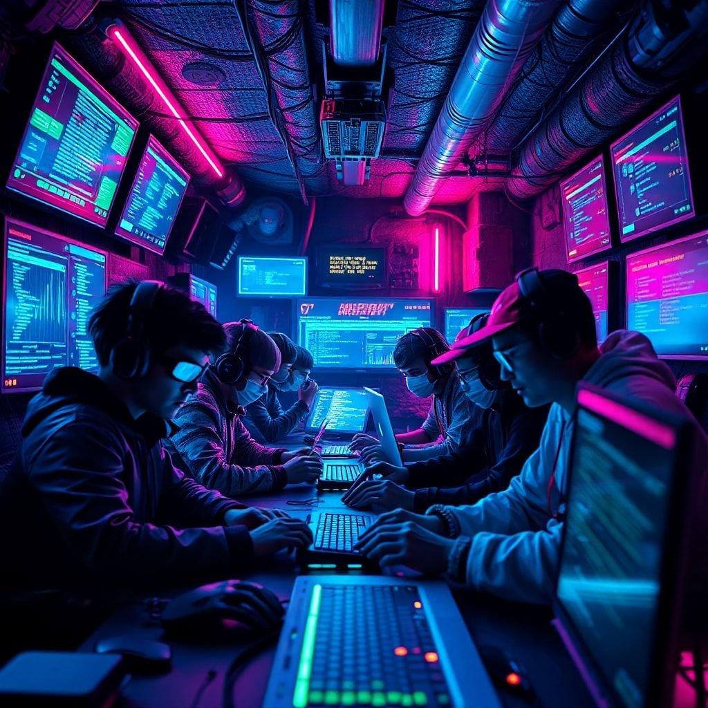 Immerse yourself in the vibrant world of neon and cyberpunk with this captivating wallpaper. The dark, moody atmosphere is illuminated by neon lights, creating a futuristic and edgy ambiance.