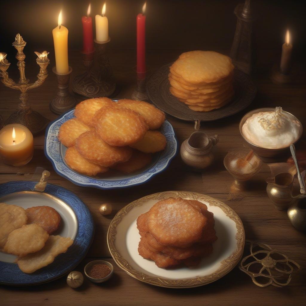 Indulge in the sweet tradition of Hanukkah with these delicious sufganiyot, also known as jelly donuts. These fried treats are a staple of the holiday and are typically filled with jam or chocolate. Perfect for a festive celebration, sufganiyot are sure to bring joy and sweetness to your Hanukkah celebration.