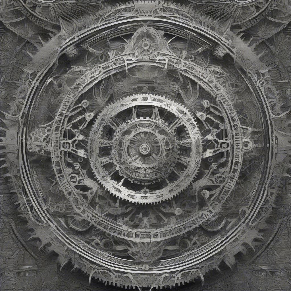 Intricate gears and mechanisms suggest the complex dance of celestial bodies. This wallpaper is perfect for those who appreciate a mix of science, artistry, and the wonders of the universe.