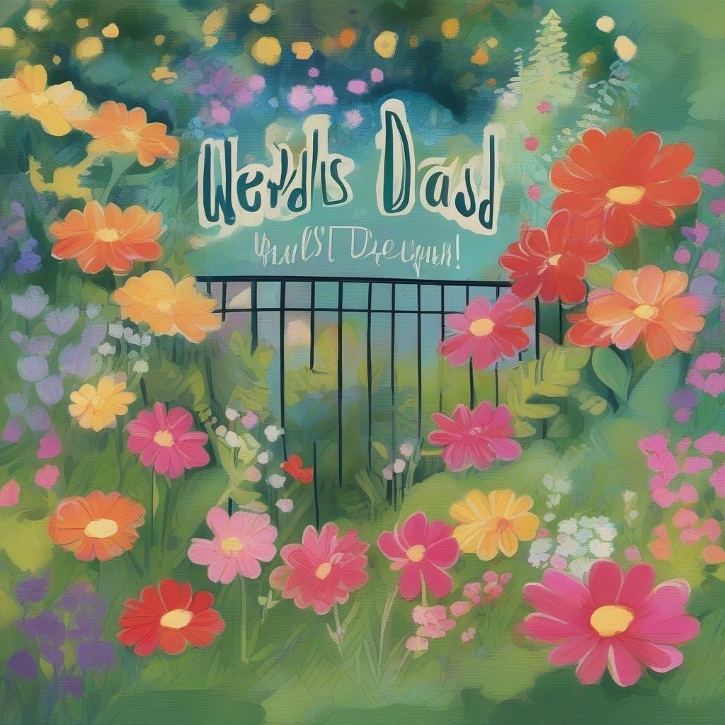 Celebrate Father's Day with this beautiful wallpaper featuring a garden of flowers. The image is perfect for desktop and mobile use, and is sure to bring a smile to any dad's face.