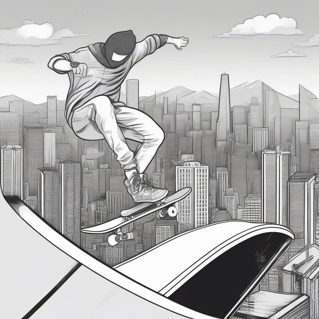 A daring skateboarder takes a leap, defying gravity at the top of the half-pipe.