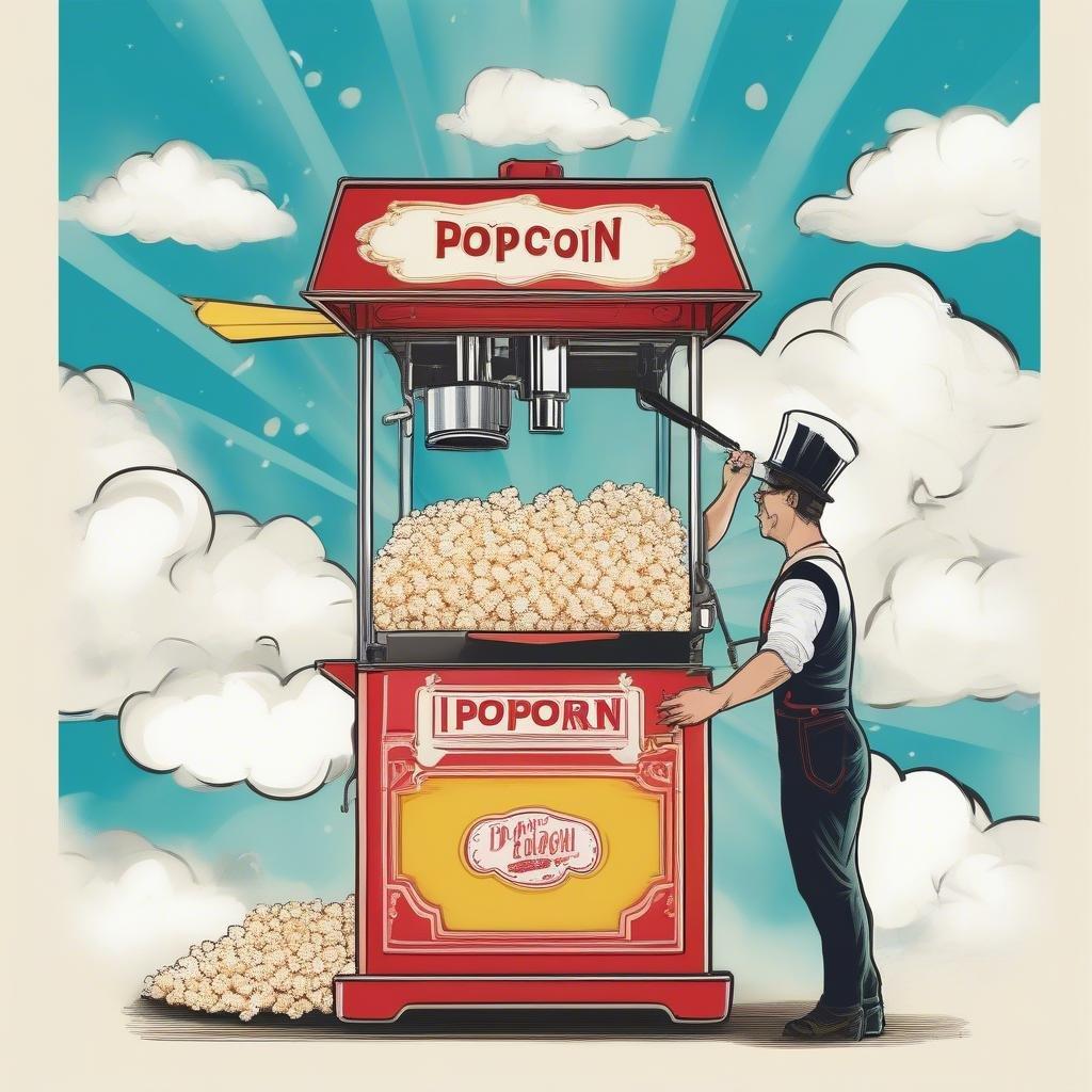 Get ready to pop into a world of fun and excitement with this vibrant popcorn machine wallpaper. Perfect for adding a touch of carnival magic to your desktop or mobile device.