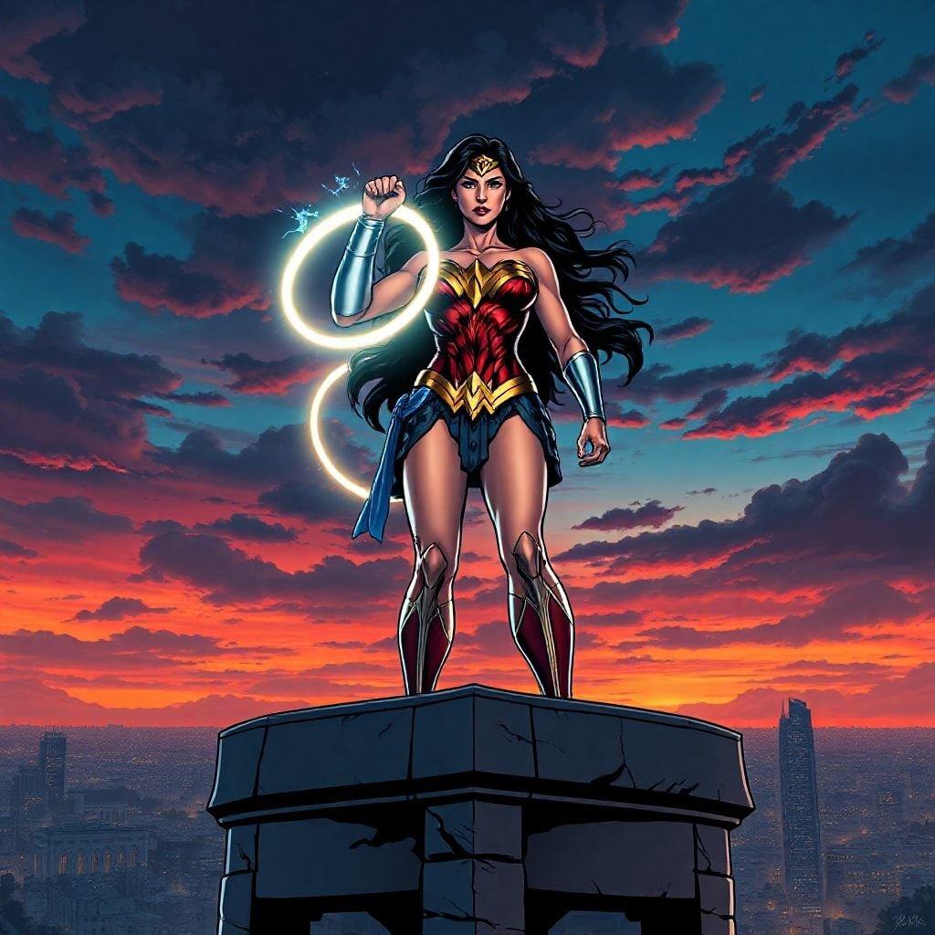 Celebrating the iconic Wonder Woman, embodying strength, courage, and honor.