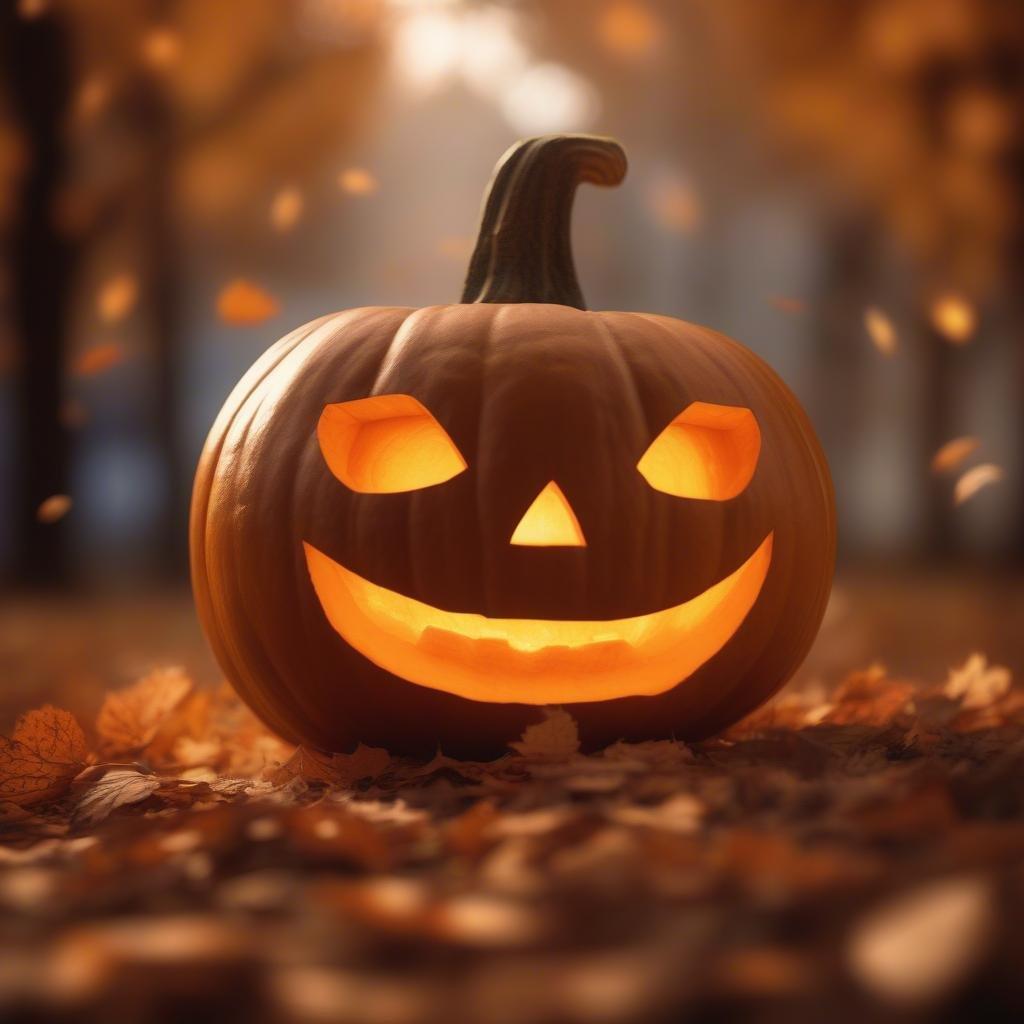 Bring some spooky fun to your screens with this Halloween-themed wallpaper featuring a classic pumpkin smile. Perfect for desktop and mobile use, enjoy the festive cheer that comes with every autumn season.