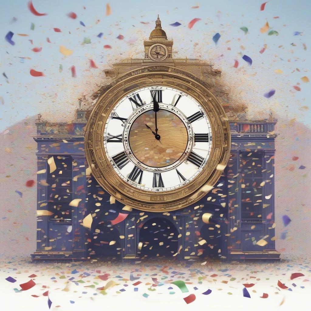 Welcome in the New Year with this stunning clock tower wallpaper. A beckoning gateway to a brand new year, this image is perfect for your desktop or mobile device.