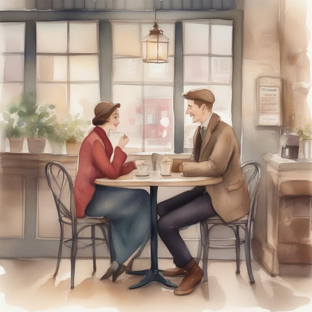 A couple enjoying a warm beverage in an intimate setting, celebrating their love on Valentine's Day.