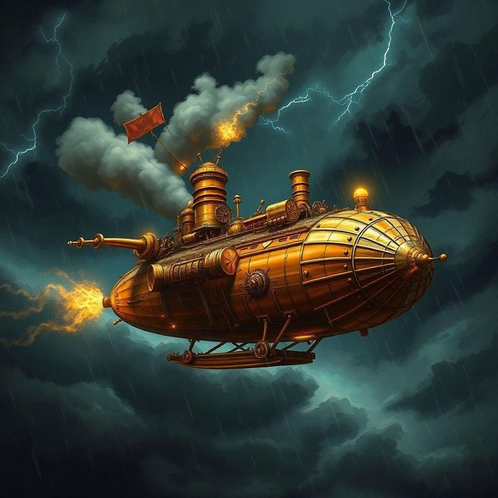 Μια ιδιόρρυθμη περιπέτεια steampunk εκτυλίσσεται κάτω από έναν θυελλώδη ουρανό.