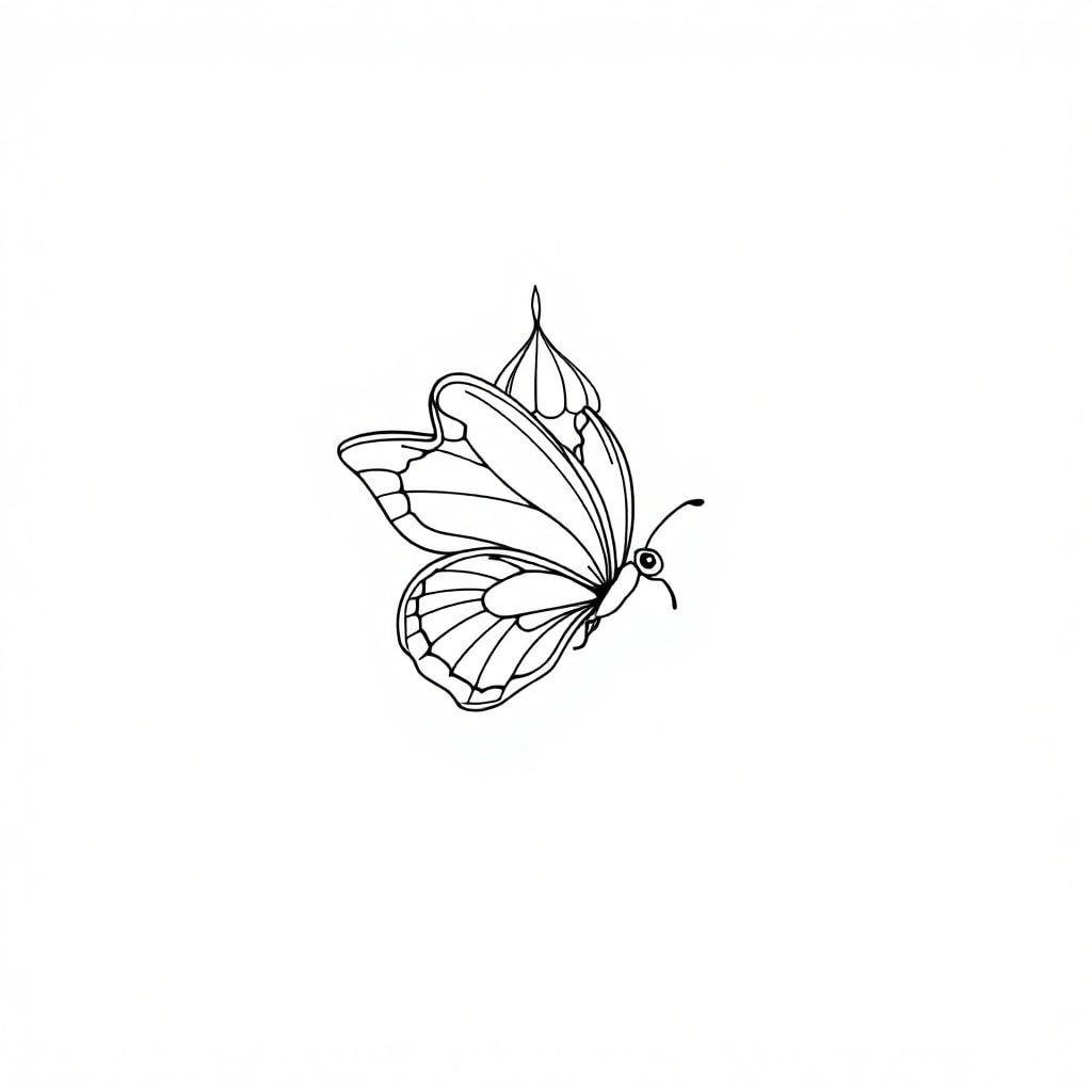 A simple, elegant black and white butterfly, the perfect touch of nature on your screen.